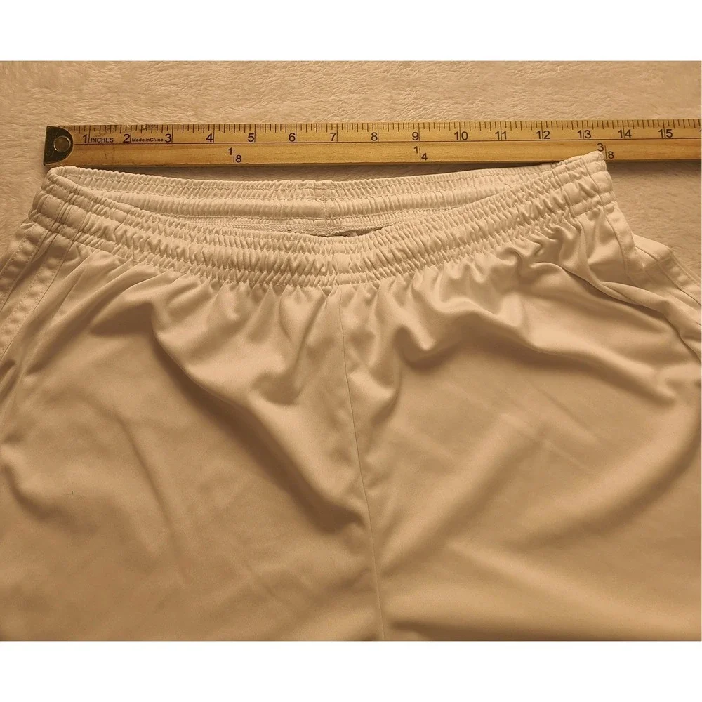 Adidas Primegreen Aeroready Soccer Shorts White Men's Medium 3-Stripe Athletic